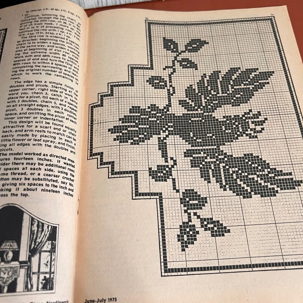 Olde Time Needlework Patterns Magazine July 1975 Vintage Crochet Knitting